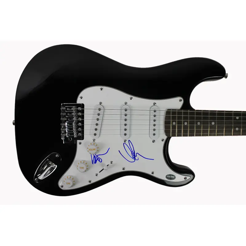 Andrew VanWyngarden & Ben Goldwasser MGMT Signed Electric Guitar PSA/DNA #J33856