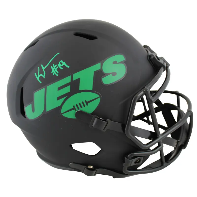 Jets Keyshawn Johnson Signed Eclipse Full Size Speed Rep Helmet JSA Witness