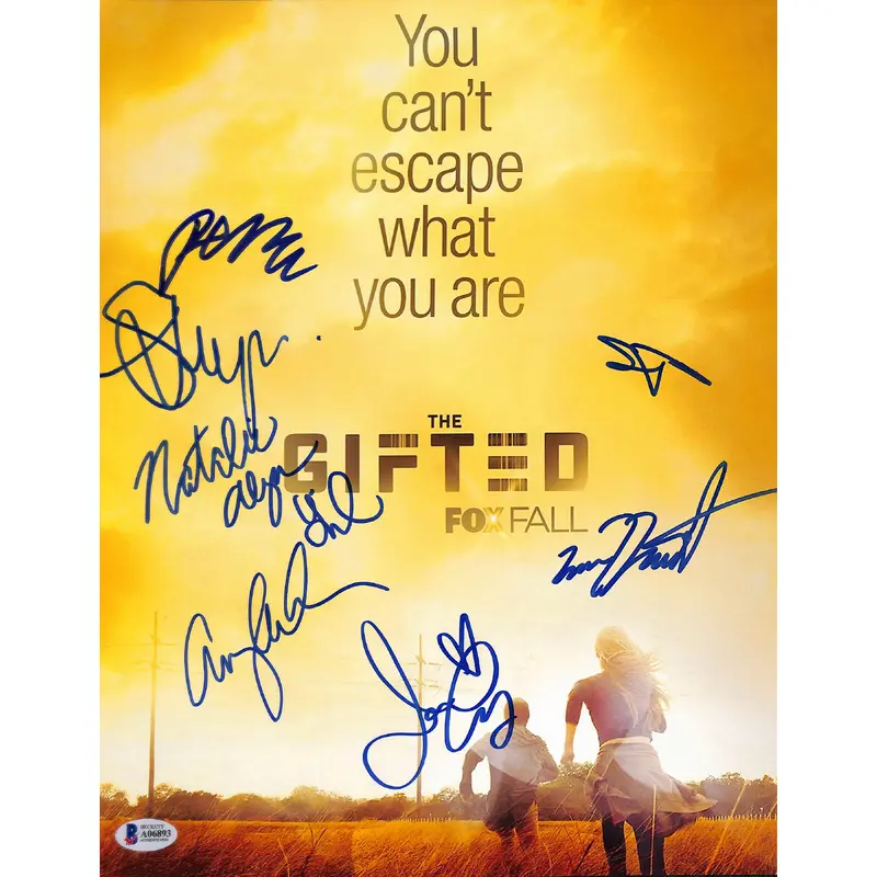 The Gifted (7) Dumont, Moyer, Acker +4 Authentic Signed 11x14 Photo BAS #A06893