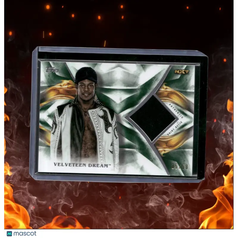 2019 Topps WWE Undisputed Velveteen Dream NXT Mat Relic Green 05/50 #UR-VD