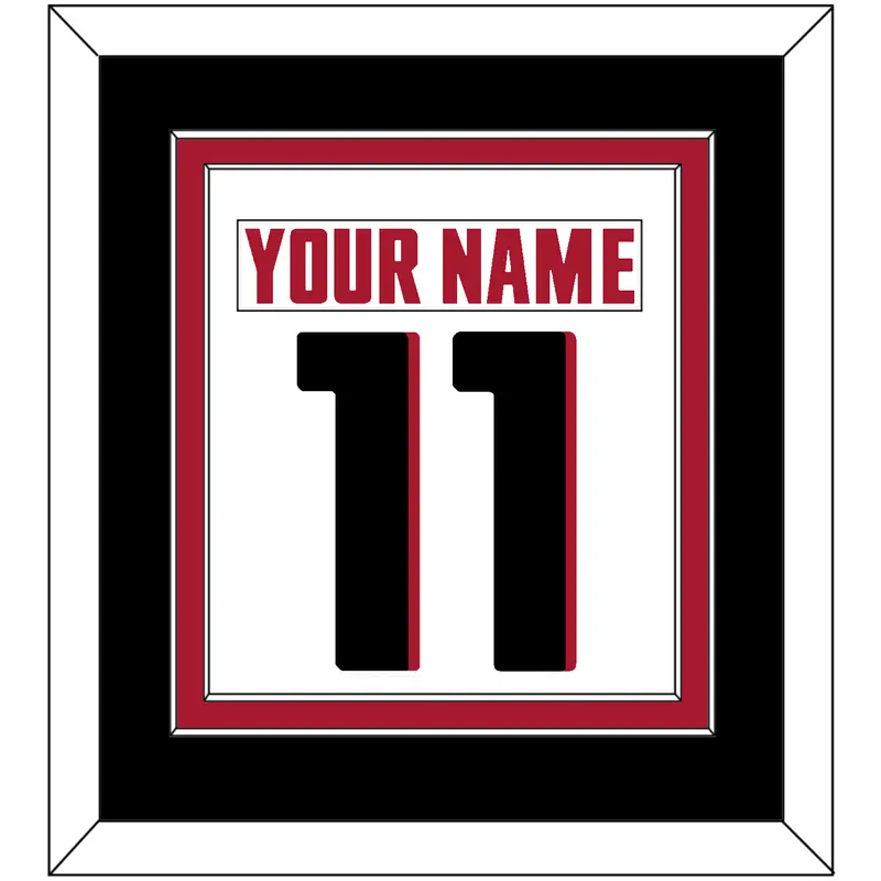 Atlanta Nameplate & Number (Back) Combined - Road White - Double Mat 4
