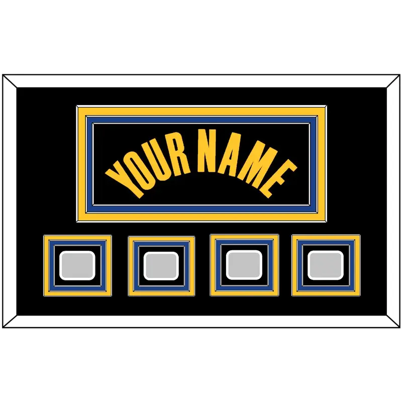 Golden State Name & 4 Champions Patches - Black City (2021-2022) - Triple Mat 2