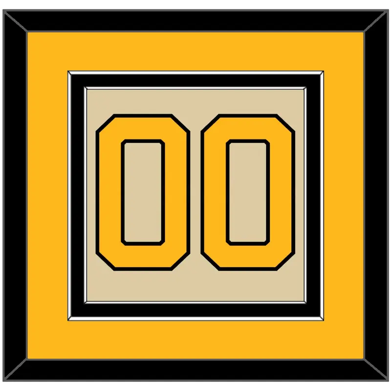 Pittsburgh Number (Back) - 2023 Winter Classic Tan - Double Mat 4