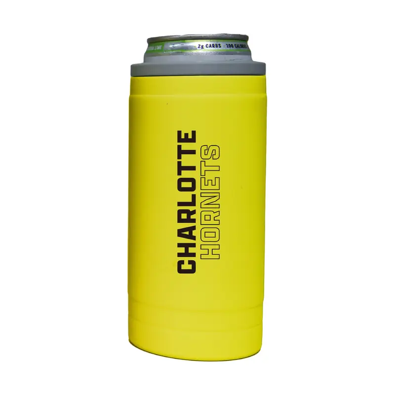 Charlotte Hornets 12oz Cru Stacked Soft Touch Slim Coolie