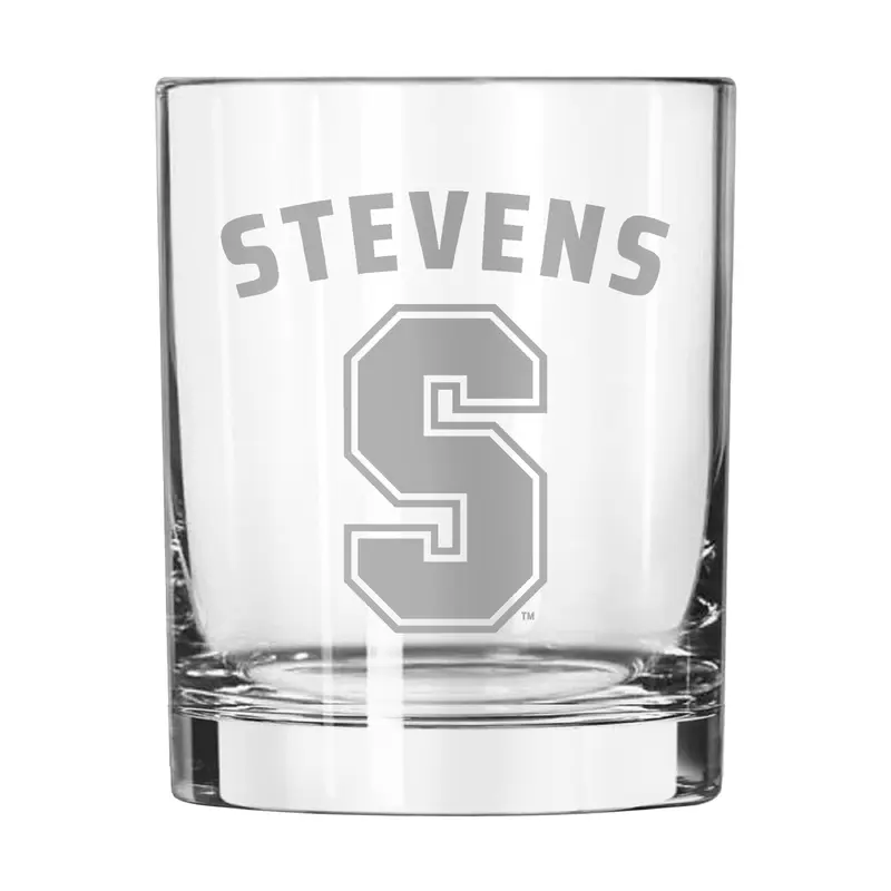 Stevens Institute of Technology 14oz Logo Rocks Glass