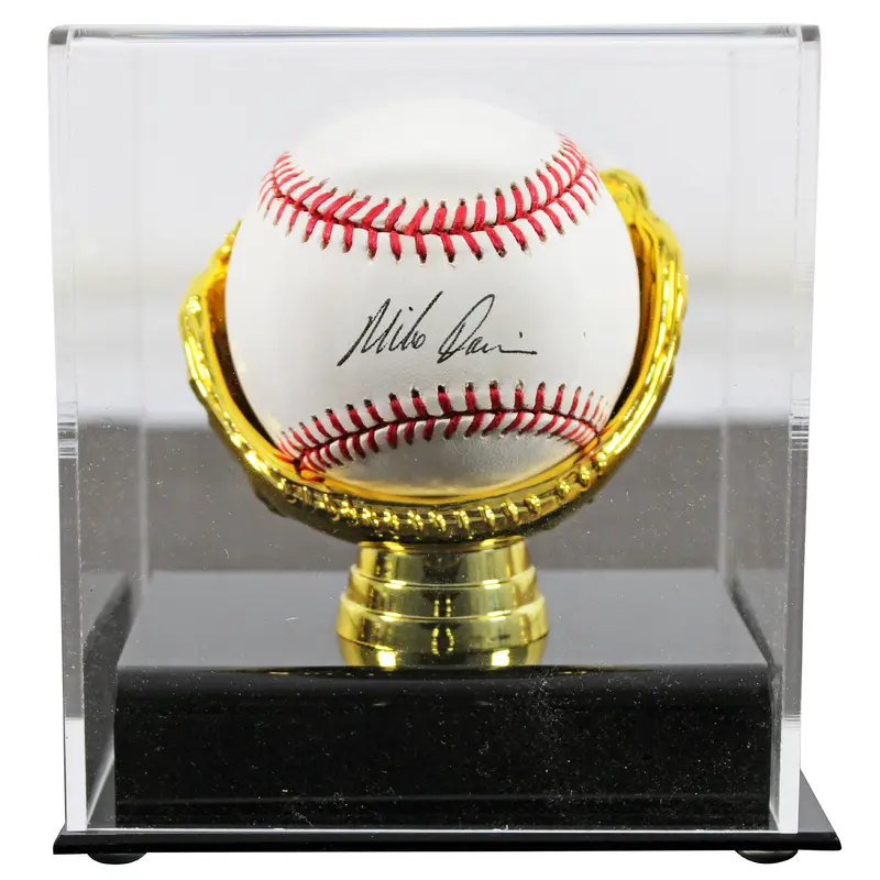 Athletics Mike Davis Authentic Signed Bobby Brown Oal Baseball w/ Case BAS
