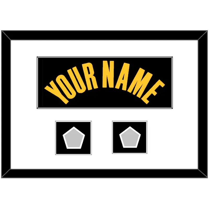 Golden State Name & 2 Finals Patches - Black City (2021-2022) - Single Mat 1