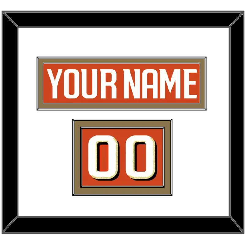 Anaheim Nameplate & Number (Shoulder) - Home Orange - Double Mat 2