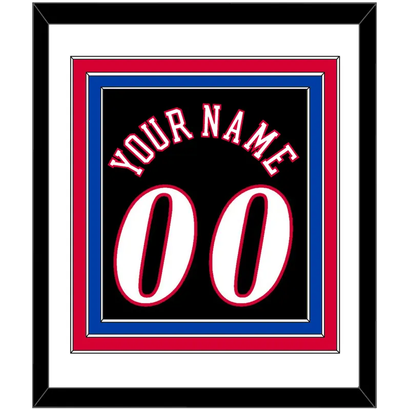 Philadelphia Name & Number - Road Black (1997-2009) - Triple Mat 1