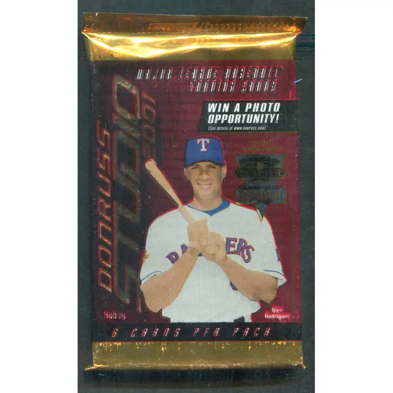2001 Donruss Studio Baseball Unopened Pack (Hobby) (6)