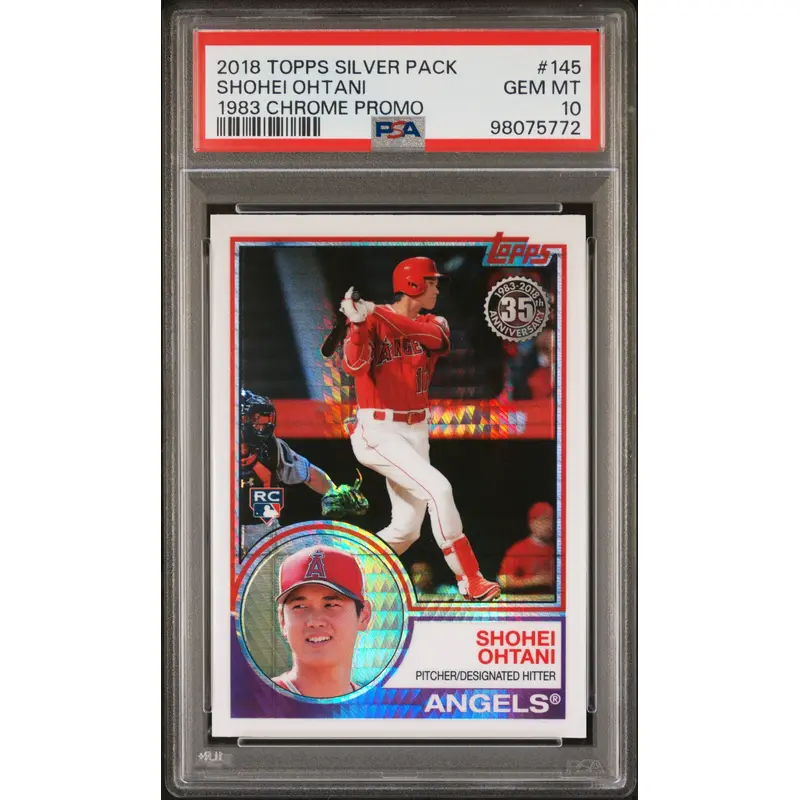Shohei Ohtani 2018 Topps Silver Pack RC 1983 Chrome #145 PSA 10 Gem Mint 5772