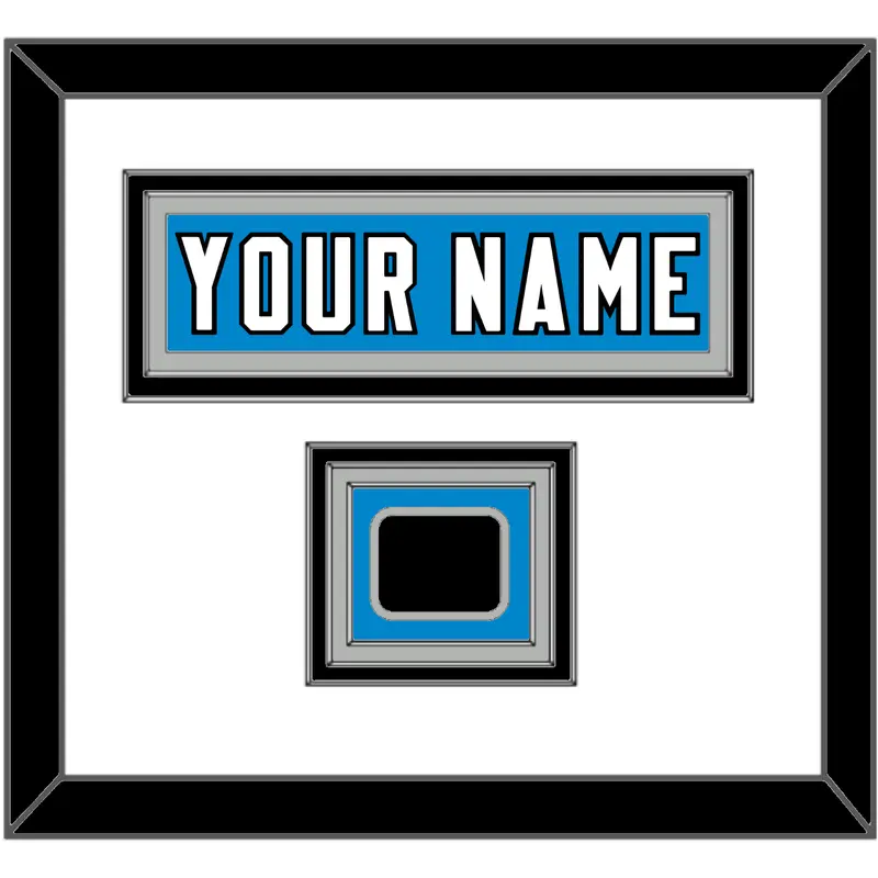 Carolina Nameplate & Jersey Logo Patch - Home Blue Jersey - Triple Mat 1