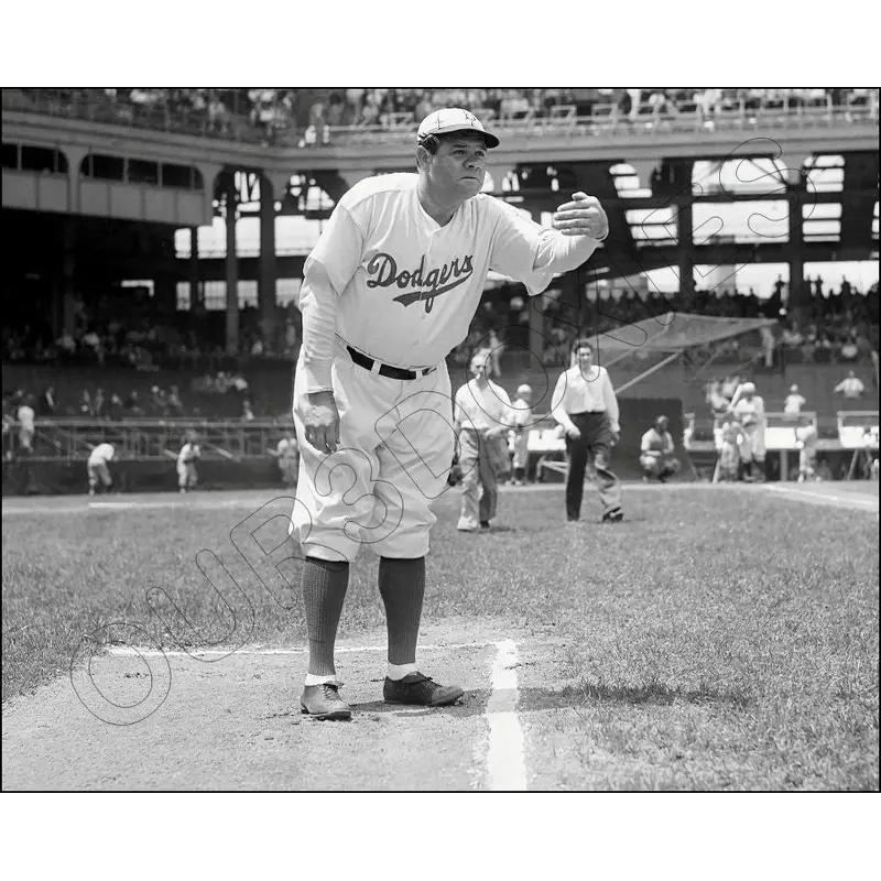 Babe Ruth 8X10 Photo - 1938 Brooklyn Dodgers - 1389