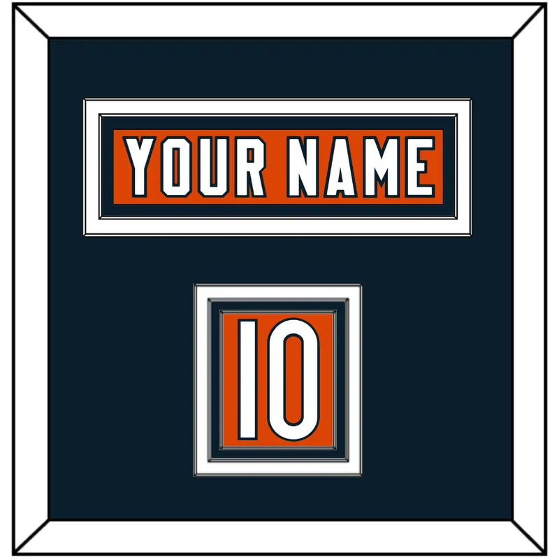 Chicago Nameplate & Number (Shoulder) - Alternate Orange - Triple Mat 2