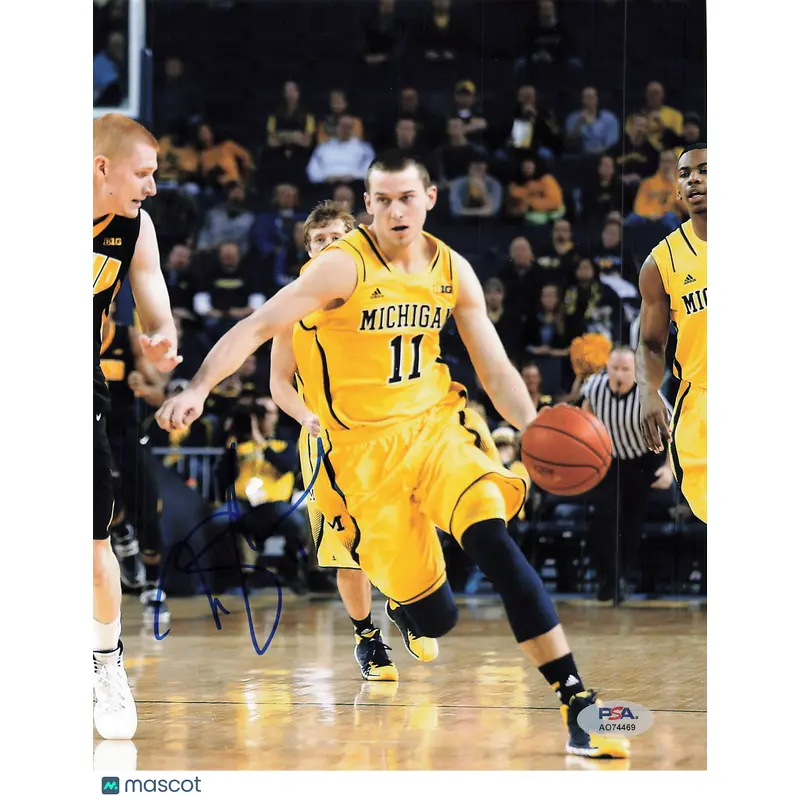 Nik Stauskas Signed 8x10 Photo PSA Michigan Wolverines