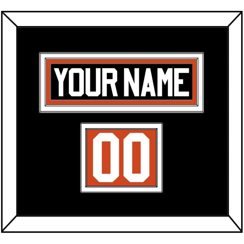 Philadelphia Nameplate & Number (Shoulder) - Road White - Double Mat 3