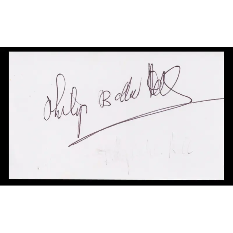 Phillip Baker Hall Hard Eight Authentic Signed 3x5 Index Card BAS #BT02454