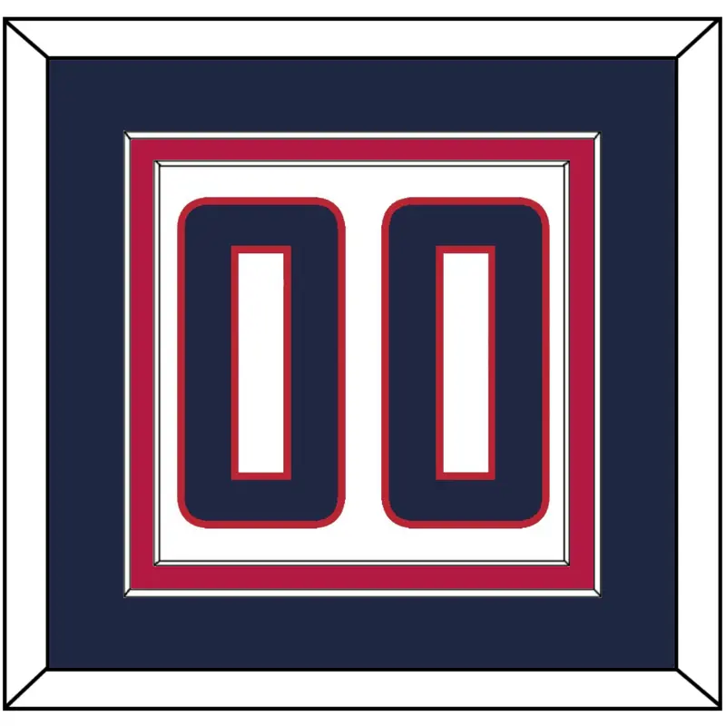 United States Mens Hockey Number - 2010 Olympics Home White - Double Mat 3