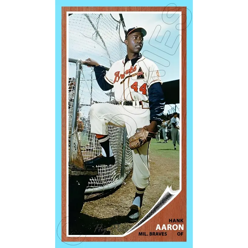 Hank Aaron 1962 Topps Tall Boy Custom Card - 4636