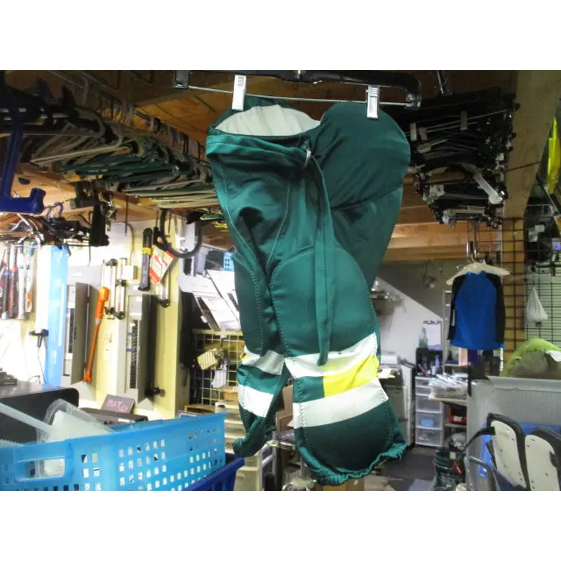 Used Green 7 Pad Football Pants- Youth