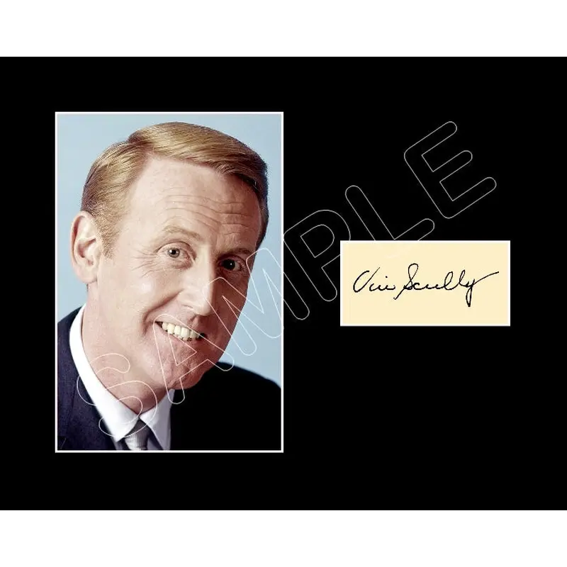Vin Scully Matted Photo Display 8X10 - Los Angeles Brooklyn Dodgers - 1010