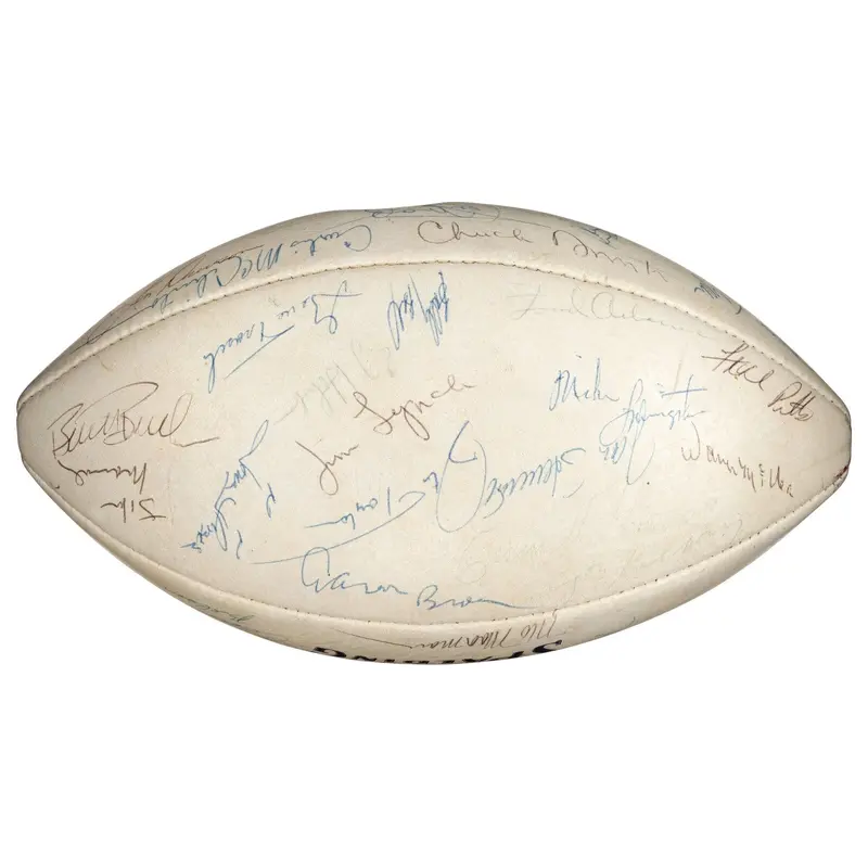 1969 Kansas City Chiefs Super Bowl Champs Team Signed AFL Game Football PSA DNA