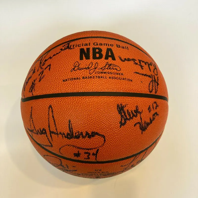 1989-90 Milwaukee Bucks Team Signed Spalding Official NBA Game Basketball