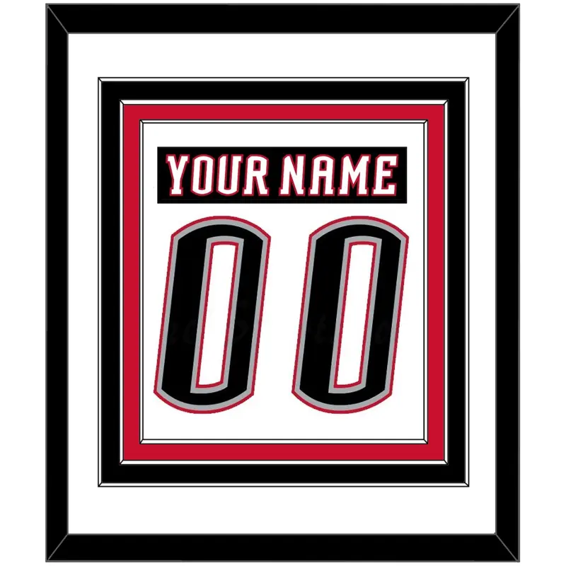 Buffalo Nameplate & Number (Back) Combined - Home White (1996-2006) - Triple Mat 1