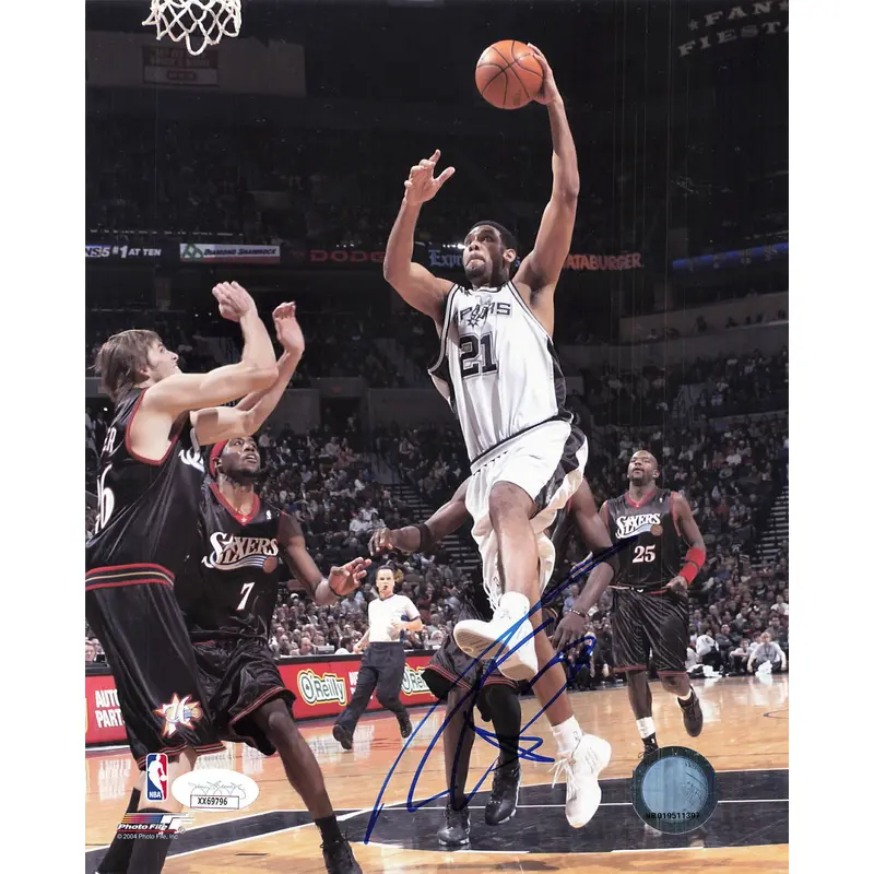 Tim Duncan Signed 8x10 Photo PSA Spurs Autographed