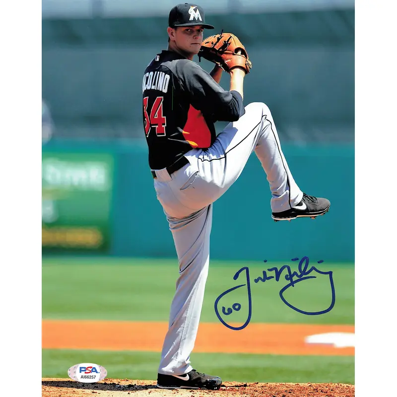 Justin Nicolino Signed 8x10 Photo PSA/DNA Miami Marlins Autographed