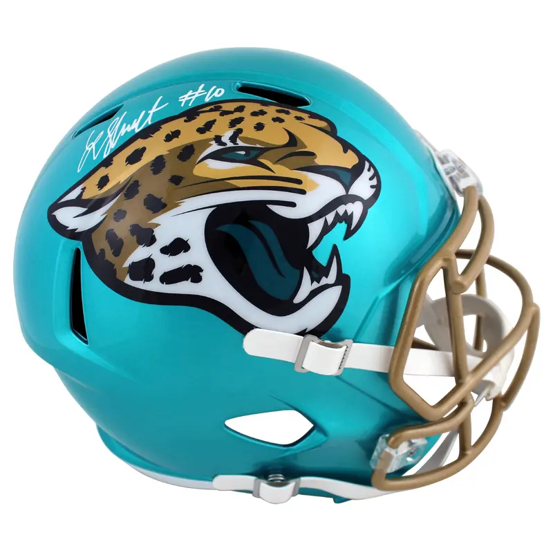 Jaguars Laviska Shenault Jr. Signed Flash Full Size Speed Rep Helmet BAS Witness