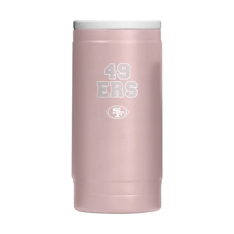 San Francisco 49ers  Stencil Powder Coat Slim Can Coolie