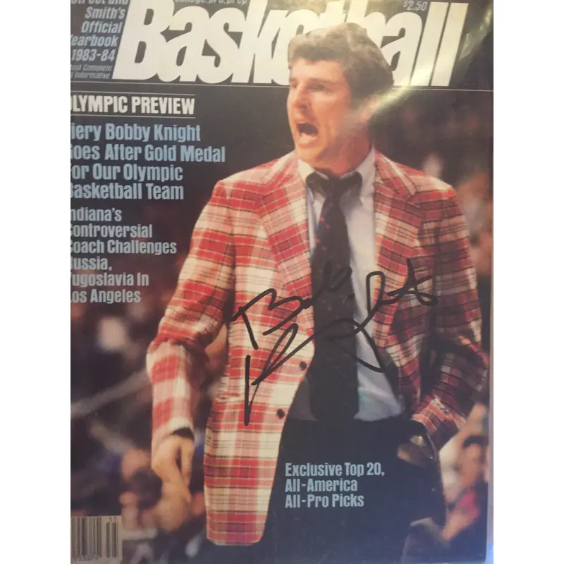Bob Knight Autographed 1983-84 Street & Smith Basketball Yearbook