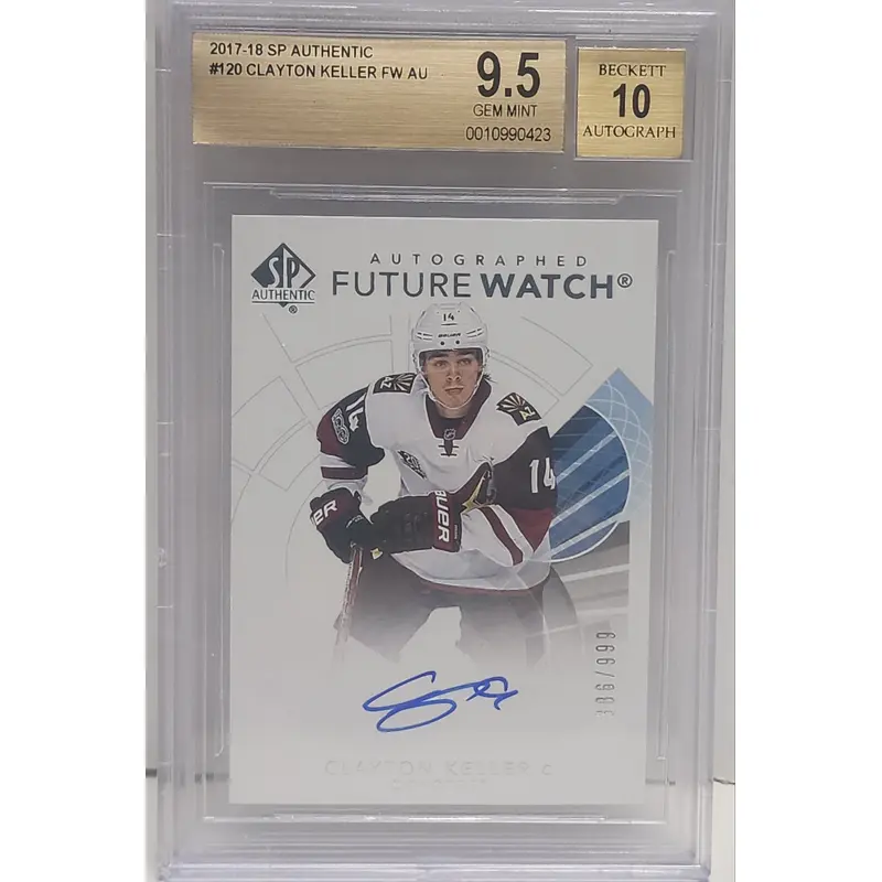 Clayton Keller 2017 Upper Deck SP Authentic Rookie Auto #386/999 BGS 9.5 Auto 10