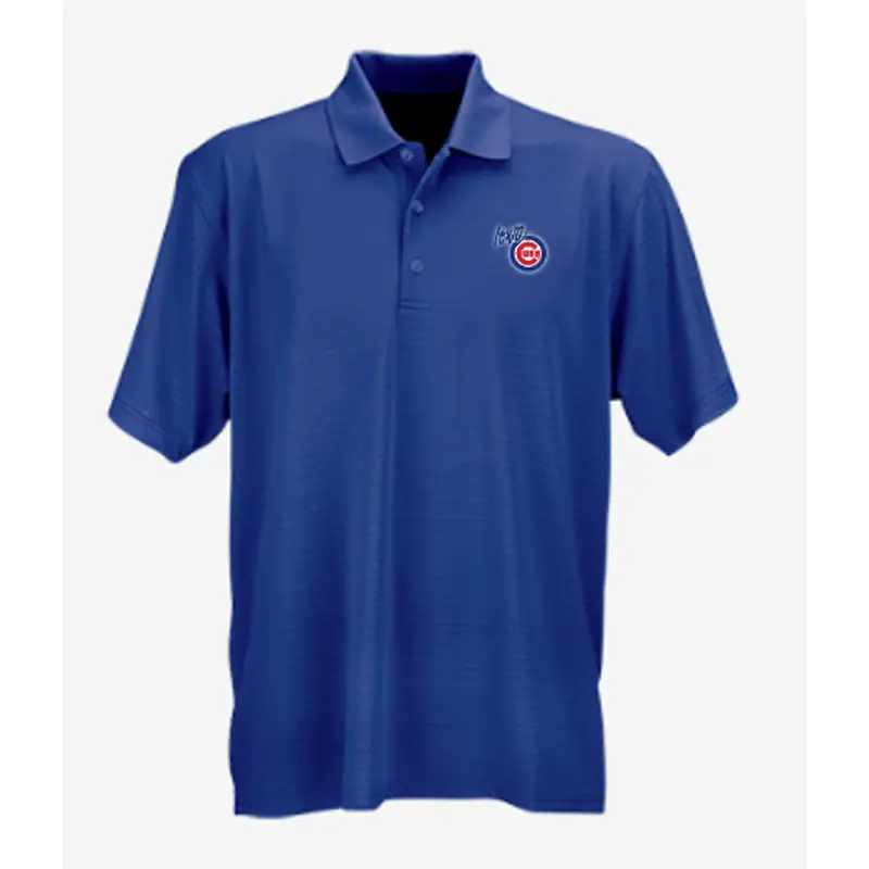 Men's Iowa Cubs Primary Textured Stripe Polo, Royal