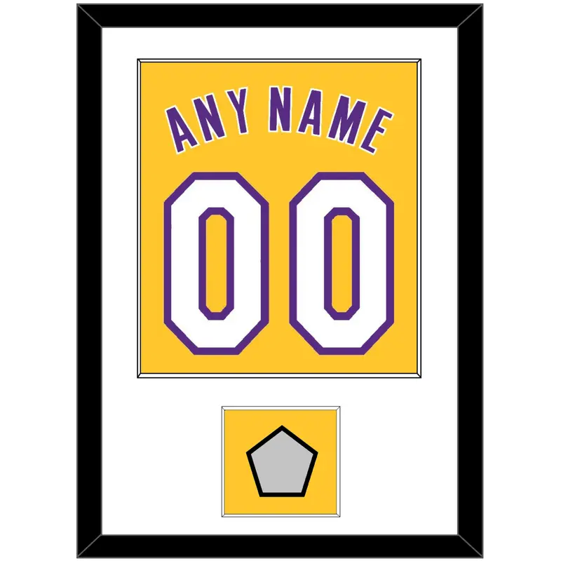 Los Angeles Name & Number With Trophy Patch - Home Yellow (1999-2018) - Single Mat 1
