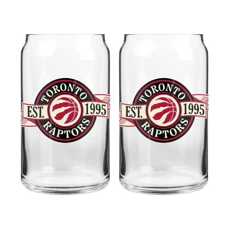 NBA Toronto Raptors 16 oz Can Glass Banner Design
