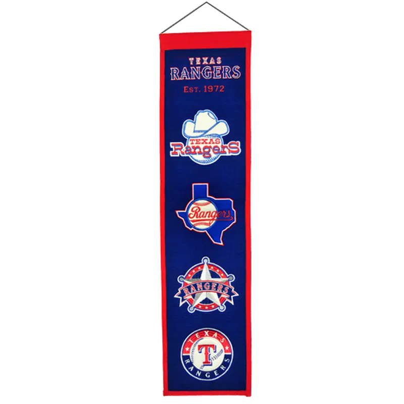 Texas Rangers Logo Evolution Heritage Banner