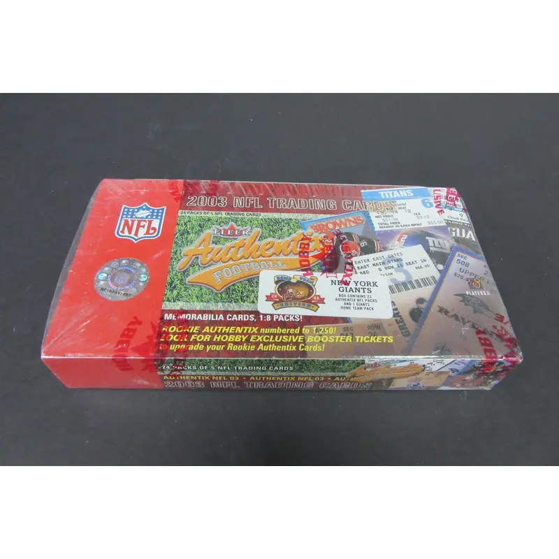 2003 Fleer Authentix Football Box (Hobby) (NY Giants)