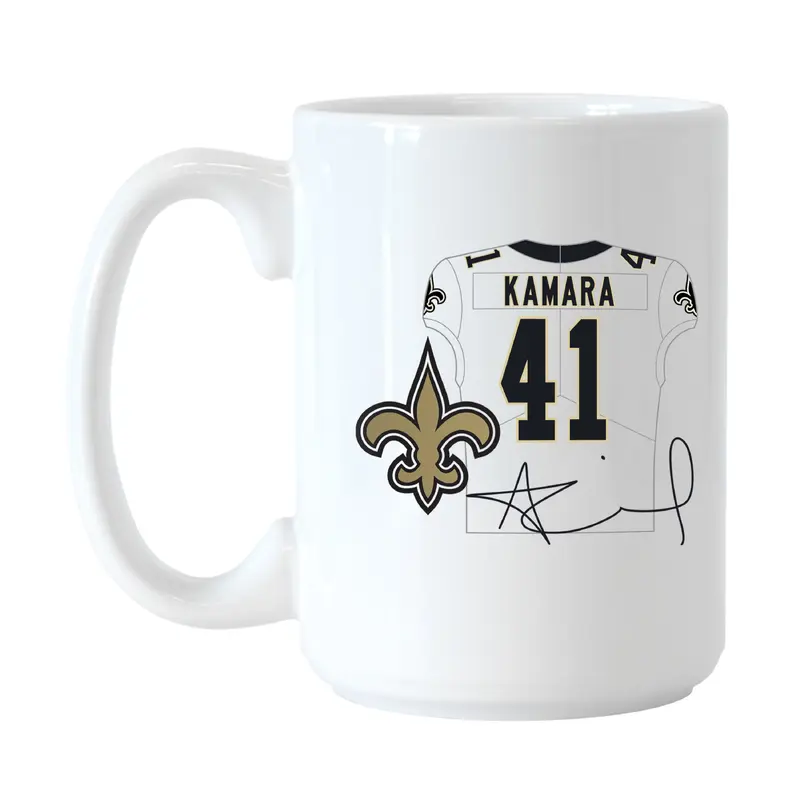New Orleans Saints Alvin Kamara Jersey 15oz Sublimated Mug