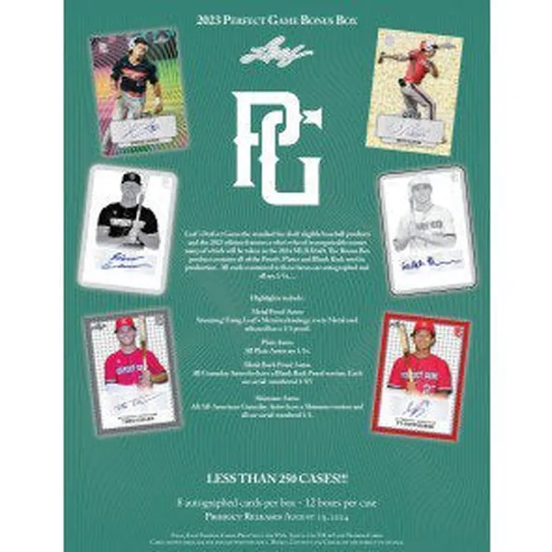 2023 Leaf Perfect Game National Showcase Baseball Hobby Box