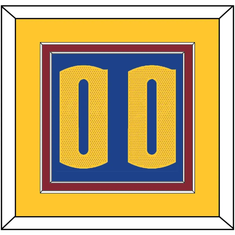 Denver Number - Blue Statement - Double Mat 3