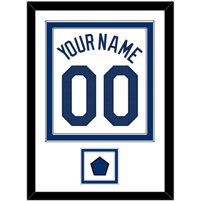 Los Angeles Name, Number & Logo Patch - Home White - Double Mat 1