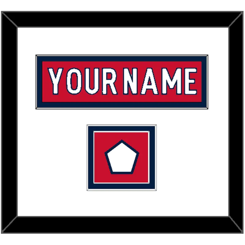 Washington Nameplate & Jersey Logo Patch - Home Red - Double Mat 2