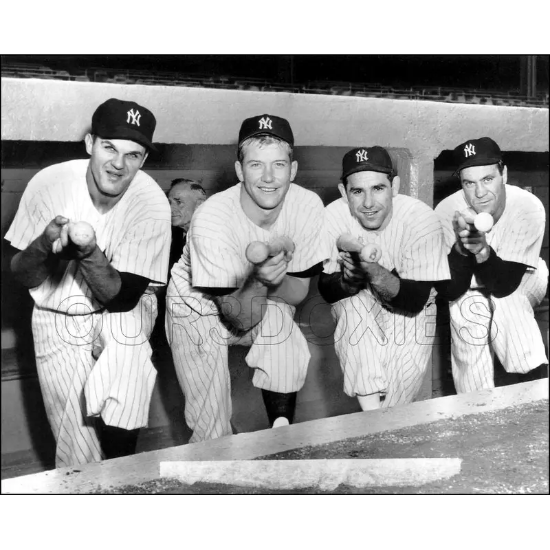 Mickey Mantle Yogi Berra 8X10 Photo - 1956 Yankees Skowron Bauer - 1878