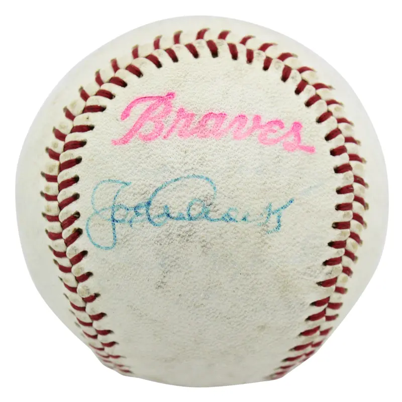Braves Joe Adcock Authentic Signed Baseball Autographed BAS #H93951