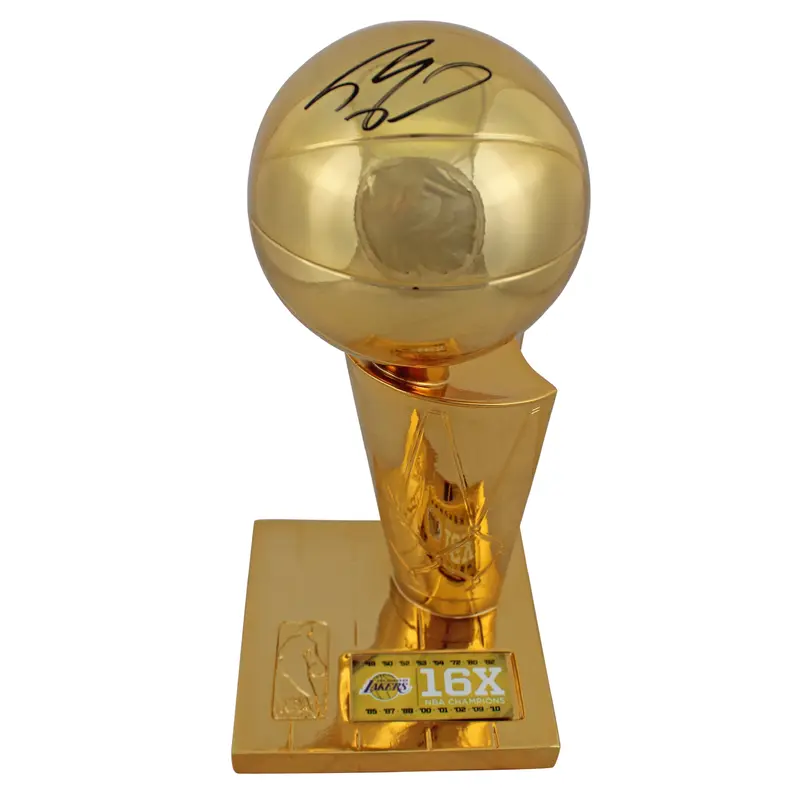 Lakers Shaquille O'Neal Authentic Signed 12" Replica Larry O'Brien Trophy BAS
