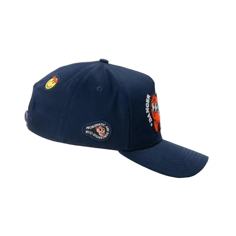 CHIQUETE HATS MENS NAVY SNAPBACK HAT DANGERBLUE NVY