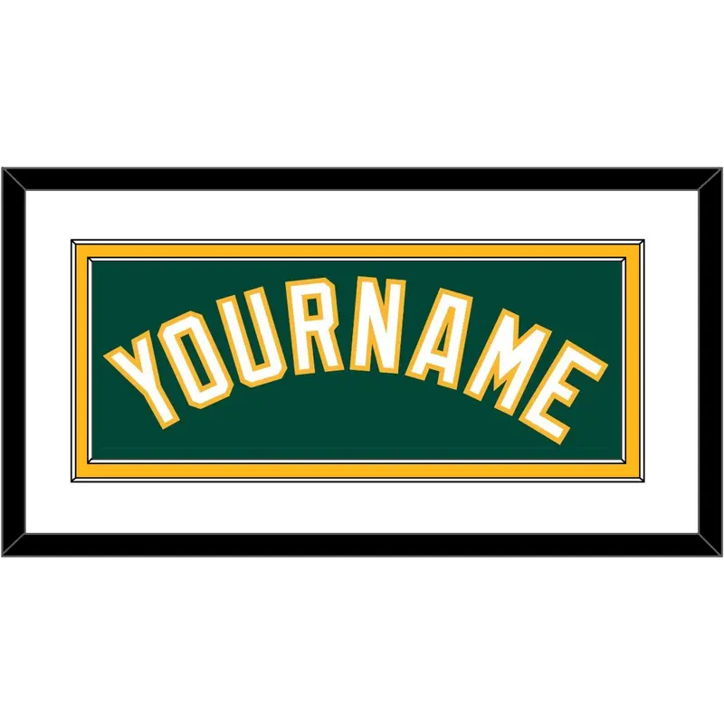 Oakland Name - Alternate Green - Double Mat 1