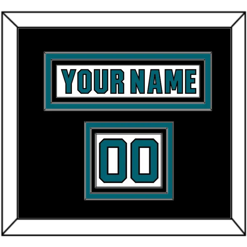 San Jose Nameplate & Number (Shoulder) - Road White (2017-2022) - Triple Mat 4